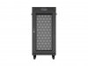 Lanberg Szafa instalacyjna rack stojąca 19 24U  600x600 czarna drzwi perforowane LCD (Flat pack) V2
